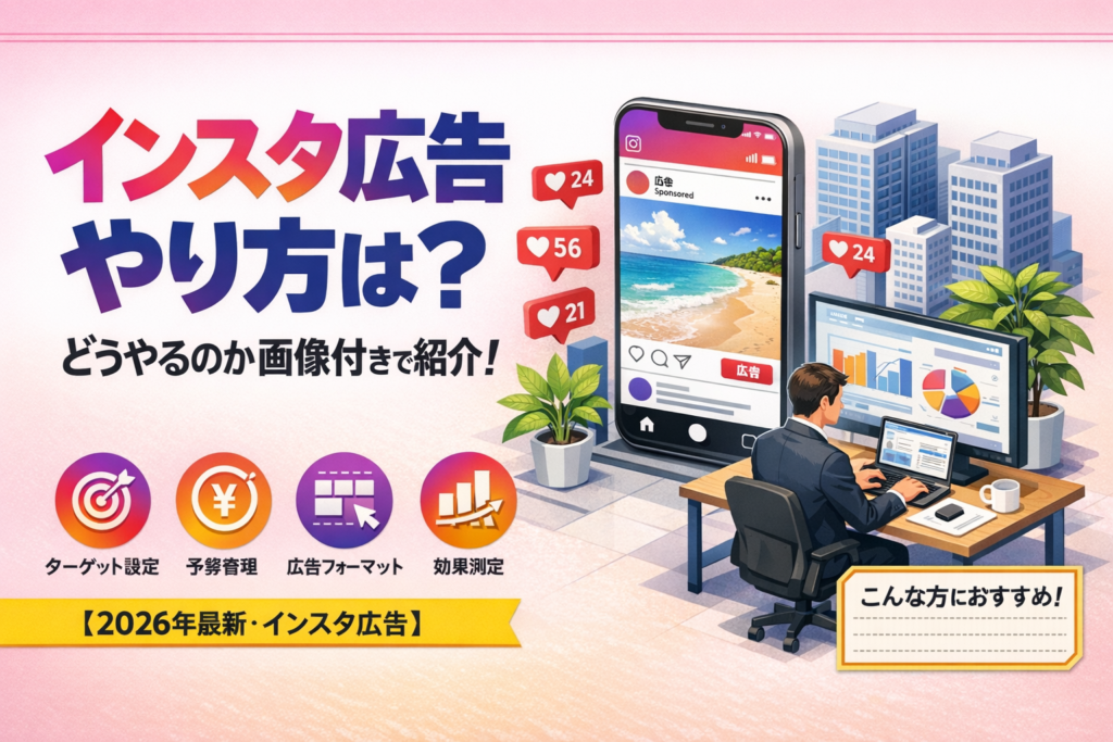 インスタ広告やり方は？どうやるのか画像付きで紹介！