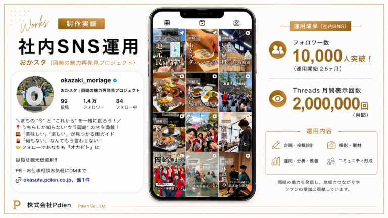 おかスタ｜岡崎市特化Instagram運用