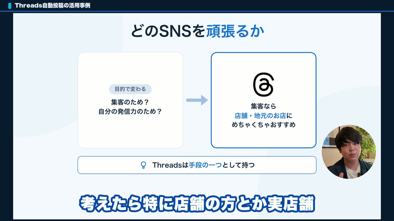 目的別のThreads活用:集客なら店舗・地元のお店におすすめ